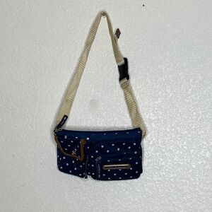 Lily Bloom Women’s Navy with White Polka Dots Belt Bag